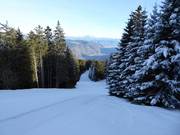 Blick auf die mittelschwere Piste "Rennstrecke"