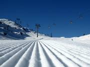 Perfekte Pistenpräparierung im Skigebiet Vogel