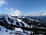 Blick vom Blackcomb Mountain zum Whistler Mountain