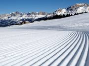 Perfekte Pistenpräparierung im Skigebiet Jochgrimm