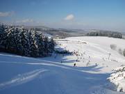 Der kurze Steilhang im oberen Bereich