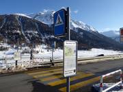 Skibushaltestelle an der Talstation Castlatsch