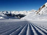 Frisch präparierte Piste in See