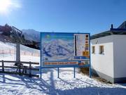 Moderne Infotafel mit Statusanzeige am Venet