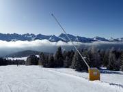 Lanzenbeschneiung im Skigebiet Alpe Lusia