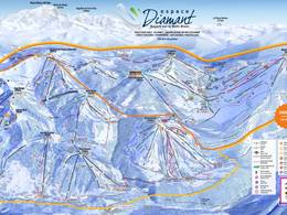 Pistenplan Espace Diamant – Les Saisies/Notre-Dame-de-Bellecombe/Praz sur Arly/Flumet/Crest-Voland