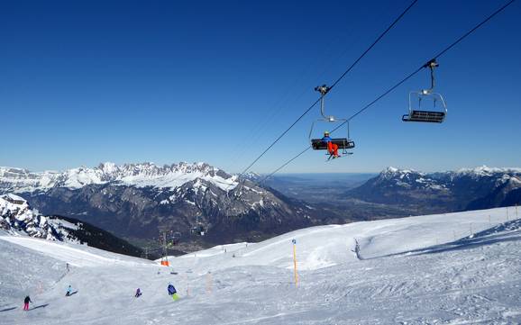 Größter Höhenunterschied im Tarifverbund Meilenweiss – Skigebiet Pizol – Bad Ragaz/Wangs