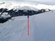 Sehr gute Pistenabgrenzungen