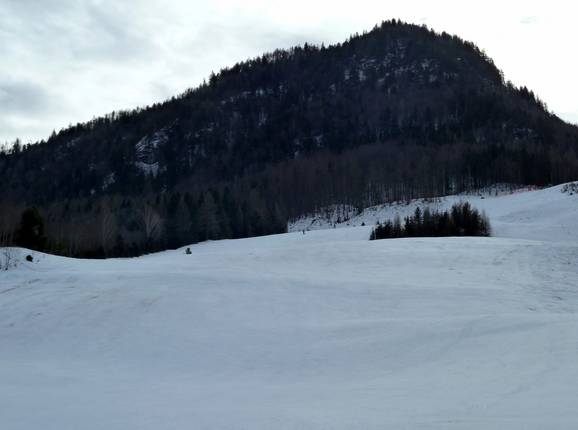 Blick auf die Skipiste am Lärchenhof