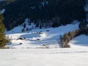 Blick auf den Skihang von Trins