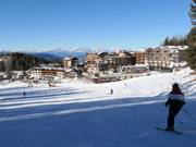 Blick auf die Unterkünfte in Obereggen