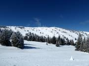 Blick auf die Pisten am Velika Gobelja (1923 m)
