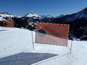 Warnhinweis bei einer schweren Piste