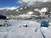 Blick auf Lermoos vom Familyjet