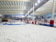 Blick vom Anfängergelände zur Hauptpiste