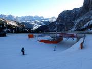 Fahrt vom Grödner Joch nach Alta Badia