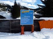 Ausschilderung im Skigebiet Folgaria-Fiorentini