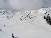 Blick auf die Pisten Floria und Crochues