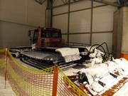 Das Pistengerät macht eine Pause