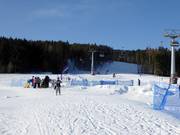 Blick auf das Skigebiet in Orlické Záhoří