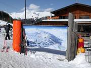 Pistenplan an der Mittelstation Bergeralm