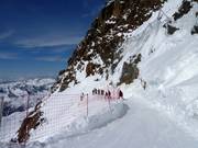Einstieg in die Abfahrt Le Tunnel