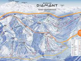 Pistenplan Espace Diamant – Les Saisies/Notre-Dame-de-Bellecombe/Praz sur Arly/Flumet/Crest-Voland