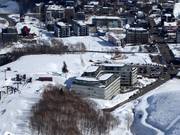 Blick auf die Unterkünfte im Hirafu Village