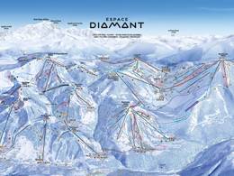 Pistenplan Espace Diamant – Les Saisies/Notre-Dame-de-Bellecombe/Praz sur Arly/Flumet/Crest-Voland