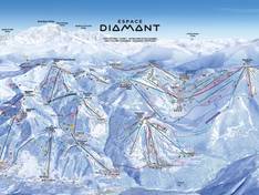 Pistenplan Espace Diamant – Les Saisies/Notre-Dame-de-Bellecombe/Praz sur Arly/Flumet/Crest-Voland