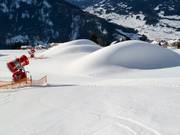 Beschneiung auf der Talabfahrt