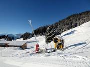Schneekanone und Lanze in Villars