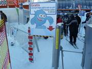 Kinderzugang zu den Liften