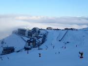 Blick auf die Unterkünfte Pla d'Adet