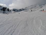 Präparierte Piste im Skigebiet Brévent-Flégère