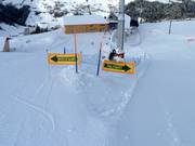 Ausschilderung an der Mittelstation Stand-Xpress