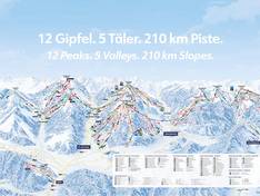 Pistenplan Snow Space Salzburg – Flachau/Wagrain/St. Johann-Alpendorf
