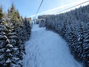 Tiefschneespuren unter der 10er Hochbifangbahn