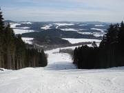 Breite Waldschneisenabfahrt