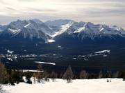 Blick auf den Lake Louise und die mächtigen Berge