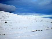 Blick auf das Skigebiet Skálafell