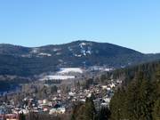 Blick von Železná Ruda zum Špičák