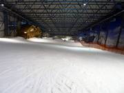 Blick von der Bergstation entlang der Hauptpiste