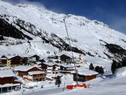 Lanzenbeschneiung an den Talpisten in Vent