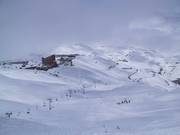 Blick über das Skigebiet Valle Nevado