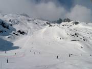 Abfahrt Chavanne mit Geschwindigkeitsmessung