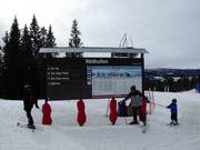 Pistenplan mit Pistenausschilderung im Skigebiet Åre