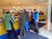 Freundlicher Empfang an der Kassa