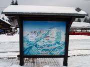 Pistenplan im Skigebiet von Les Houches