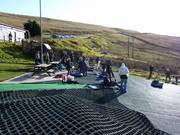 Die Anfängerpiste wird auch zum Tubing genutzt